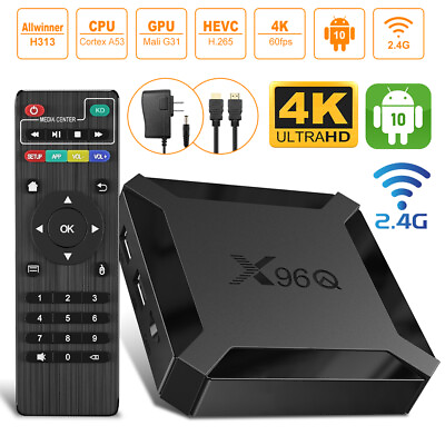 #ad 2024 Android 10 Smart TV Box 4K HDMI Quad Core HD 2.4G WIFI Media Stream Player $42.99