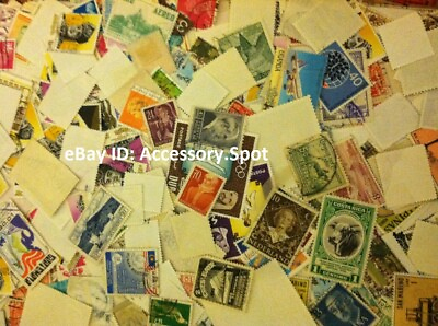#ad Used off Paper 1000 WW Stamps From huge HOARD BOX collection FREE SHIPPING $13.99