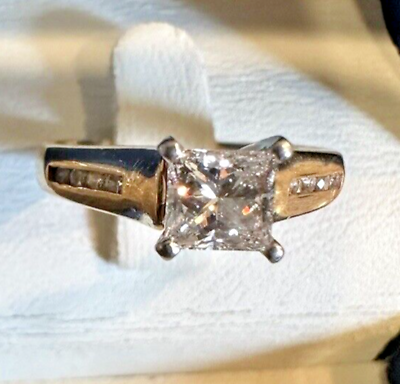 #ad Princess Cut 4 Prong Beautiful Diamond Ring Princess Cut 5.14 x 4.89 x3.36mm $1600.00