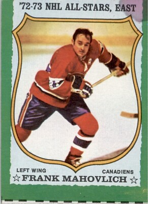 #ad 1973 74 Topps #40 Frank Mahovlich Montreal Canadiens $1.55