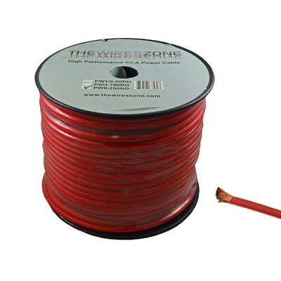 #ad 8 Gauge 250 Feet High Performance Flexible Amp Power Ground Cable 8 AWG Wire Red $54.95
