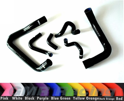 #ad For 86 93 Ford Mustang GT Silicone Coolant Radiator Hose Kit Foxbody 5.0 BLACK $55.92