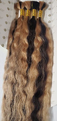 #ad 100% human hair French refined super bulk tangle free; wet amp; wavy; mixed colors $44.99