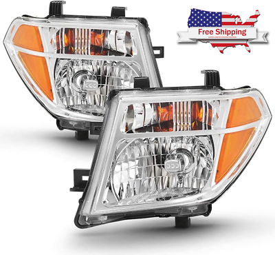 #ad For 2005 2008 Nissan Frontier 05 07 Pathfinder Halogen Chrome Headlights Lamps $99.89