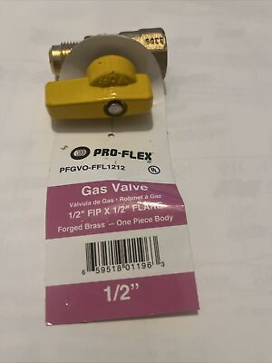 #ad Pro Flex Gas Valve 1 2quot; FIP 1 2” X 1 2quot; Flare PFGVO FFL1212 FREE SHIPPING $10.99