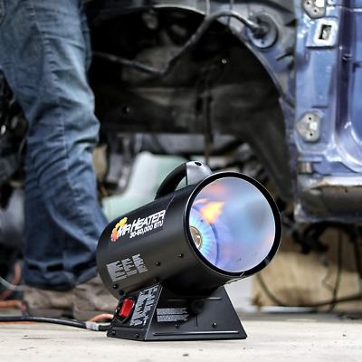 #ad #ad Garage Shop Portable Forced Air Propane Heater 60000 BTU Safety Shut Off Switch $249.37