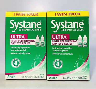 #ad Lot of 2 Systane ULTRA High Performance Lubricant Eye Drops Twin Pack Exp. 26 27 $24.95