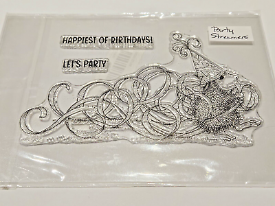 #ad Party Streamers House Mouse Style Clear Stamp Set New $9.99