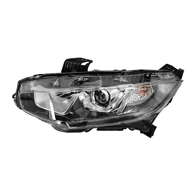 #ad For Civic 2016 2020 Front Headlight Assembly Halogen w Bulbs Left Side HO2502173 $85.22