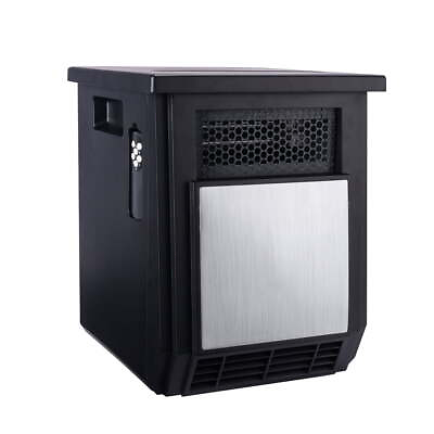 #ad 1500W Freestanding 4 Element Infrared 3 Heat Setting Cabinet Space Indoor Heater $105.45