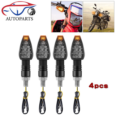 #ad 4x Turn Signal LED Indicators Dual For Sports Motorcycle Dirt Bike Light Blinker $12.86