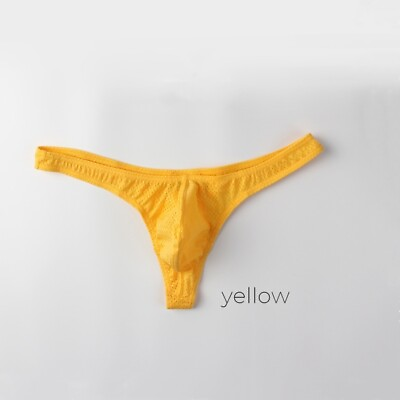 #ad Men#x27;s Ice Silk Briefs T Back Thong Underwear Low Rise Bikini G String Underpants $2.81