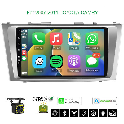 #ad For Toyota Camry 2007 2011 Fit Apple Carplay Android 12 Car Stereo Radio GPS Nav $104.95
