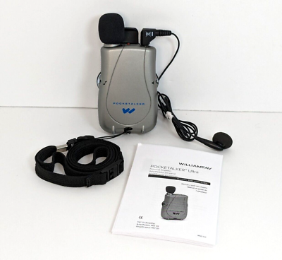 #ad Pocketalker Ultra PKT D1 Williams Sound with Mic Earbud Works Hearing Amplifier $54.99