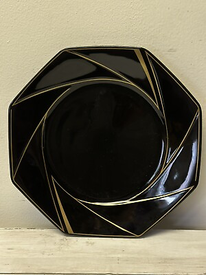 #ad Gallery Collections Ranmaru Japan Crystalline Black 11” Octagonal Chop Platter $33.12