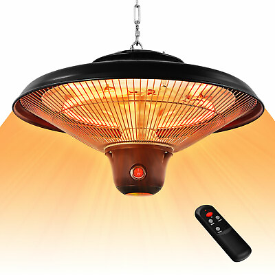 #ad Electric Ceiling Mounted Infrared Heater 1500W Hanging Heater w Remote Control $115.99