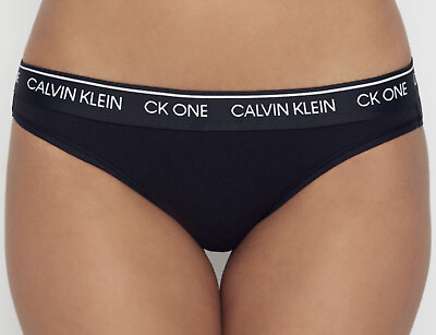 #ad CALVIN KLEIN CK One Cotton Black White Bikini Panty NEW Womens Sz M 6 QF5735 $14.18