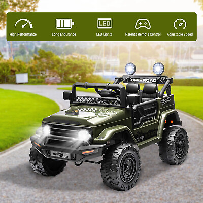 #ad Kids Ride On Car 12V 2 Seater Electric Vehicle Toy Truck Jeep w Remote Control $199.99