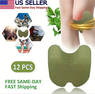 #ad 12 PCS Knee Relief Patches Sticker Joint Pain Wormwood Ache Plaster Pad Health $9.95