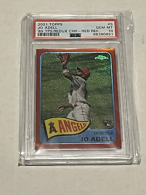 #ad 2021 Topps Chrome Jo Adell 65 Topps Red Refractor 70 PSA 10 Rookie RC #5 $99.99
