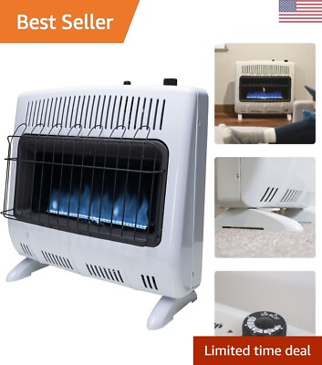 Efficient Heating: 30000 BTU Vent Free Blue Flame Heater for 1000 sq ft Spaces $416.99