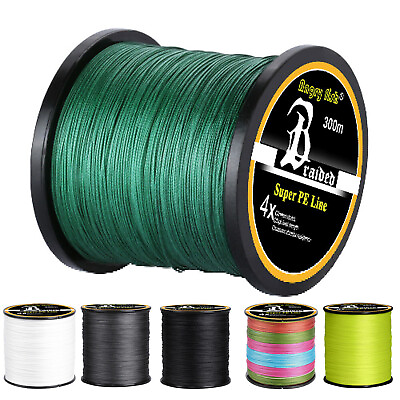 #ad Braid Braided Fishing Line 4 8 Strands Abrasion Resistant No Stretch Strong $13.49