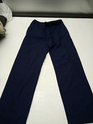 #ad WS Uniform Dark Navy Blue Scrub Pants Size Small Drawstring And Elastic Waist $9.69