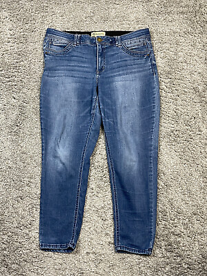 #ad Democracy AB Technology Jeans Womens Size 12 Denim Stretch Tapered Blue Dark $25.50