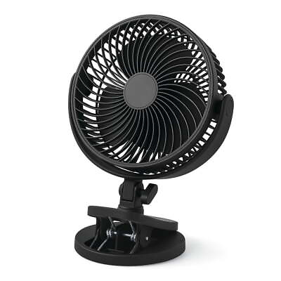 #ad 6 inch New Style Desktop or Clip on AC Electric Personal Indoor Fan Black $10.60