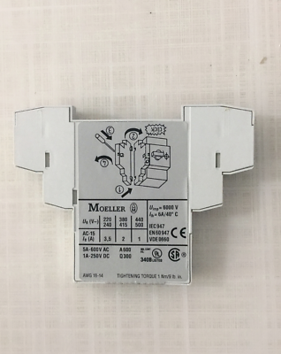 #ad 1Pc NHI21 PKZ0 EATON ELECTRIC Standard auxiliary contact 072894 $26.20