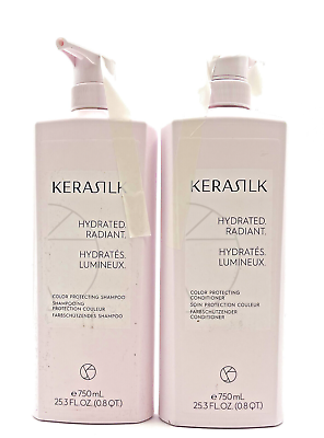 #ad Kerasilk Hydrated Radiant Color Protecting Shampoo amp; Conditioner 25.3 oz Duo $119.95