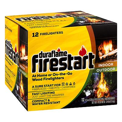 #ad duraflame Firestart Indoor Outdoor Firelighters 12 pack Yellow $20.22