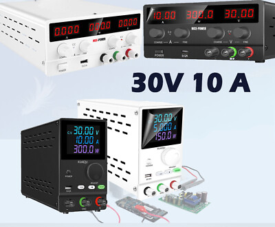 #ad 10A 30V DC Power Supply Adjustable 4Digital Variable Precision Lab Grade US Plug $59.99