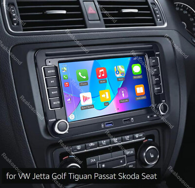 #ad For VW Volkswagen Jetta Passat 7quot; Auto Carplay Android 13 Car GPS Stereo Radio $139.99