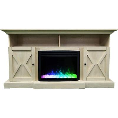 #ad Cambridge Electric Fireplace 32.70quot;x63quot;x15quot; Freestanding in Sandstone Indoor $720.65