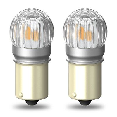#ad AUXITO BA15S 1156 Amber LED Turn Signal Light Bulb Error Free Anti Hyper Flash $16.99