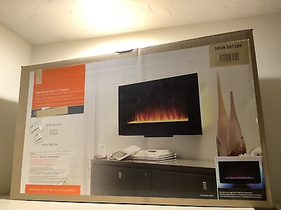 #ad Wall mount Electric Fireplace Black Finish $190.00