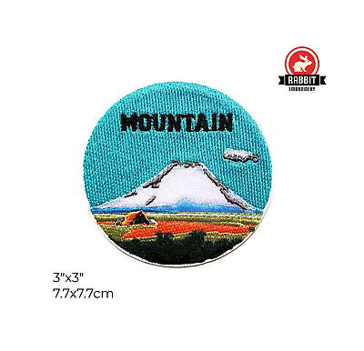 #ad Mountain Embroidered Patch Adventure Nature Camping Iron On Sew On Type B $3.85