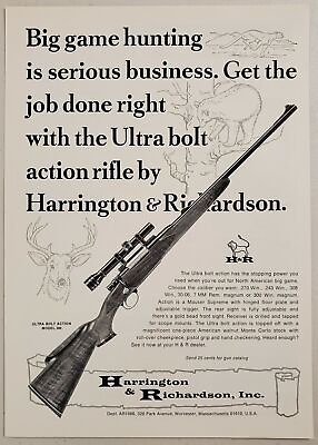 #ad 1966 Print Ad Hamp;R Ultra Bolt Action Model 300 Rifles WorcesterMassachusetts $11.98