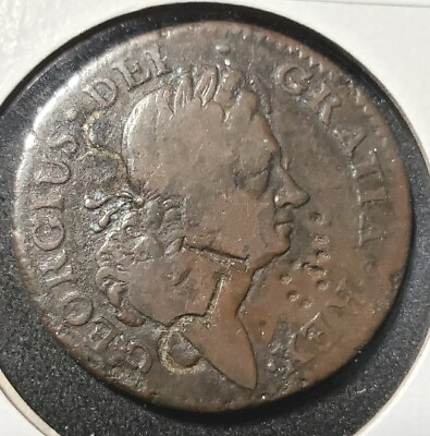 #ad 1723 Colonial Rosa Americana Penny Cent RARE “VTILE DVLCI” Counter Stamped Coin $349.00