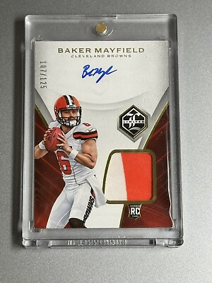 #ad Baker Mayfield 2018 Limited Rookie Player Worn 2 Color Patch On Card Auto 125 $165.00