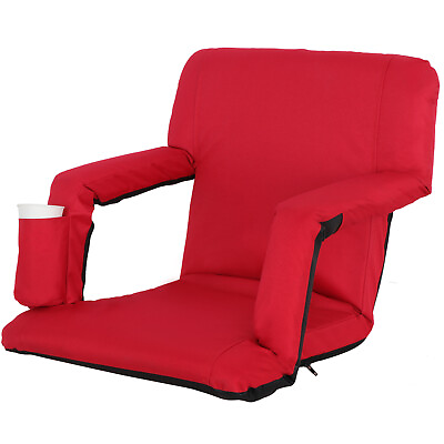 #ad Red Wide Stadium Seats Chairs for Bleachers or Benches 5 Reclining Positions $41.58