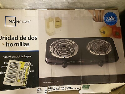 #ad Mainstays Double Burner Easy To Clean Lightweight Portable $28.00