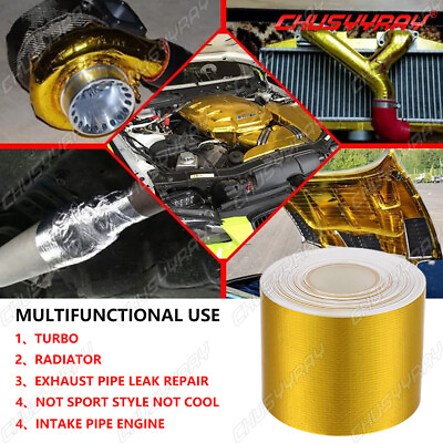 #ad 2quot;x15#x27; SELF ADHESIVE REFLECTIVE GOLD HEAT WRAP BARRIER TAPE 15 FEET ROLL $9.99