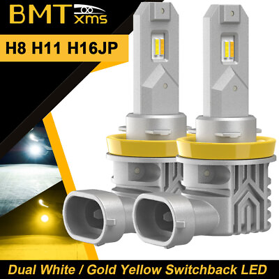 #ad H8 H11 Dual Color Switchback LED Fog Light Bulbs for Honda Civic 06 19 CRV 12 18 $20.98