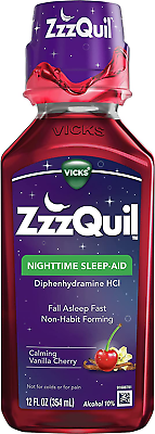 #ad Nighttime Sleep Aid Liquid 50 Mg Diphenhydramine Hcl No.1 Sleep Aid Brand C $13.95