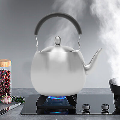 #ad 4 Liter Whistle Tea Kettle Stainless Steel Coffee Hot Cocoa Hot Water Kettle $32.30