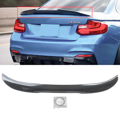 #ad Fit For 2014 2021 BMW F22 2Series F87 M2 2Dr Rear Trunk Spoiler Wing Carbon Look $89.99