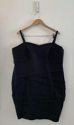 #ad Womens Torrid Black Bodycon Bandage Cocktail Little Black Dress Plus Size 26 $16.49