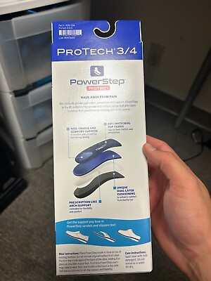 #ad Powerstep Protech 3 4 Length Orthotic Insoles MANY SIZES $50.00